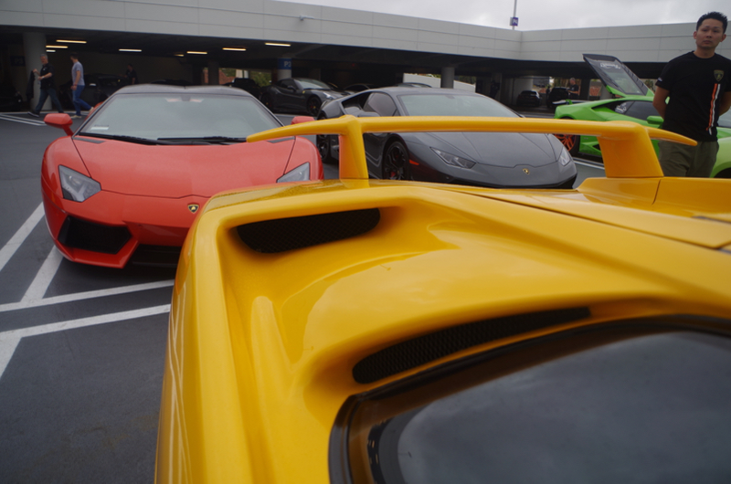Illustration for article titled Supercars Took Over A Garage To Welcome The $1.9 Million Lamborghini Centenario